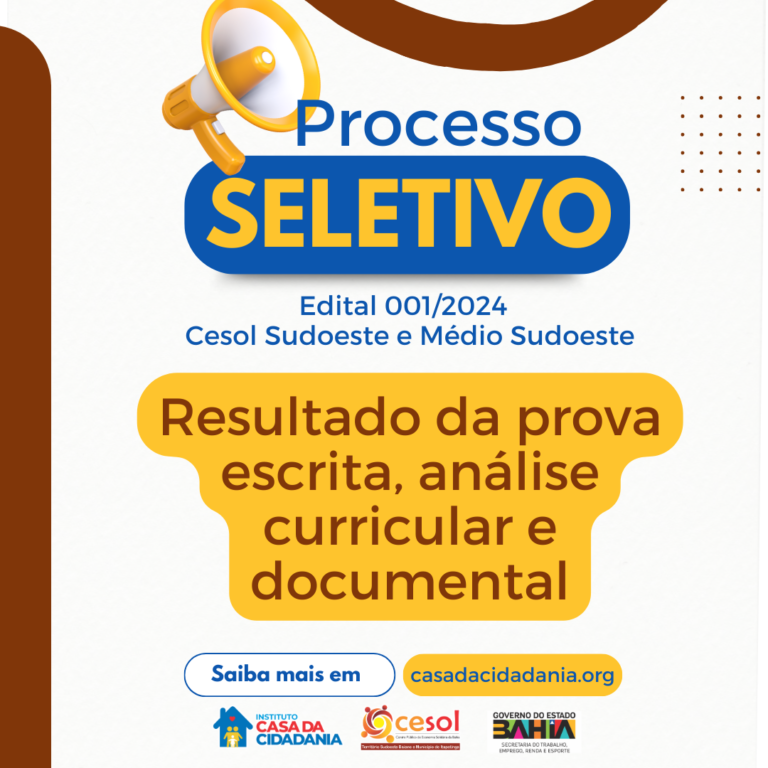 Leia mais sobre o artigo Edital nº 001/2014: Divulgação do resultado da prova escrita e análise curricular e convocação para entrevistas